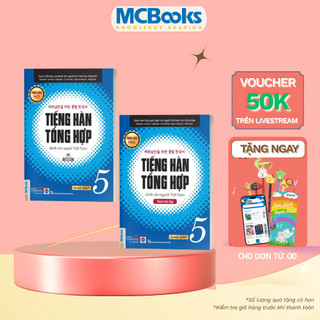 Sách - Combo Giáo Trình Tiếng Hàn Tổng Hợp Dành Cho Người Việt Nam Cao Cấp 5 (Giáo trình và Sách Bài Tập) - Bản 1 màu
