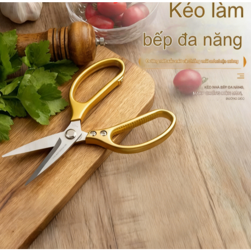 Kéo Cắt Xương Đa Năng Bằng Thép SK5 - Cắt Đứt Xương Gà, Vịt Dễ Dàng, Đa Chức Năng Trong Bếp | Chất Liệu Cao Cấp Chống Gỉ