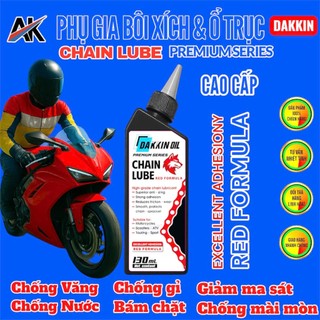 PHỤ GIA BÔI XÍCH & Ổ TRỤC DAKKIN PREMIUM – ĐẦU SÓI ĐỎ 130ML