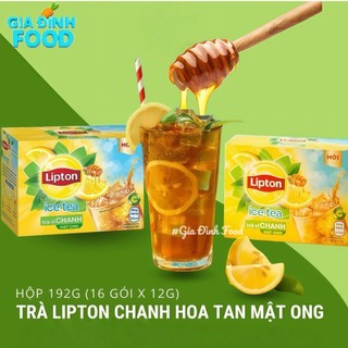 Trà Lipton ice tea vị Chanh Mật ong/vị Đào 192g (16 gói x 12g)