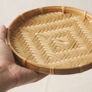 Homee.cok Mẹt Tre Đan Thủ Công Cao Cấp - Nia Tre Tròn Đựng Đồ Ăn, Decor Vintage, Chụp Ảnh Sản Phẩm
