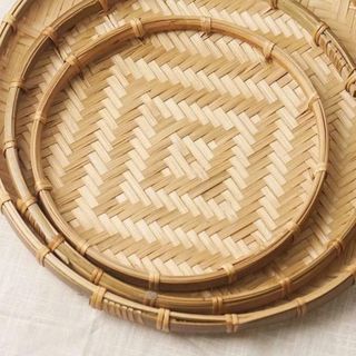 Homee.cok Mẹt Tre Đan Thủ Công Cao Cấp - Nia Tre Tròn Đựng Đồ Ăn, Decor Vintage, Chụp Ảnh Sản Phẩm