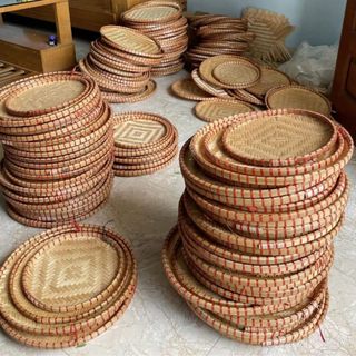 Homee.cok Mẹt Tre Đan Thủ Công Cao Cấp - Nia Tre Tròn Đựng Đồ Ăn, Decor Vintage, Chụp Ảnh Sản Phẩm