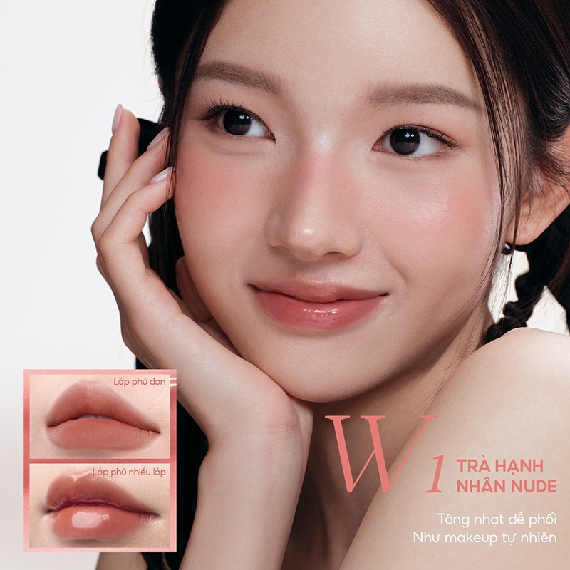 [DAILY] Son Đa Năng 2 Đầu Mooekiss W1 Tiện Lợi Hàng Ngầy, Biến Hóa Lớp Nền Lì Mờ & Tint Bóng (3.1g & 1.5g)