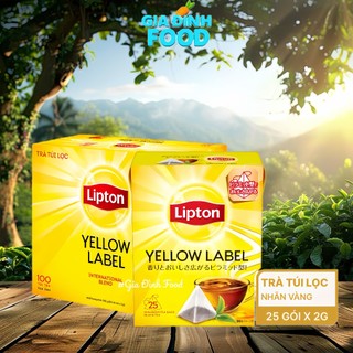 Trà Lipton Túi Lọc Nhãn Vàng Yellow Label 25 túi/ 100 túi