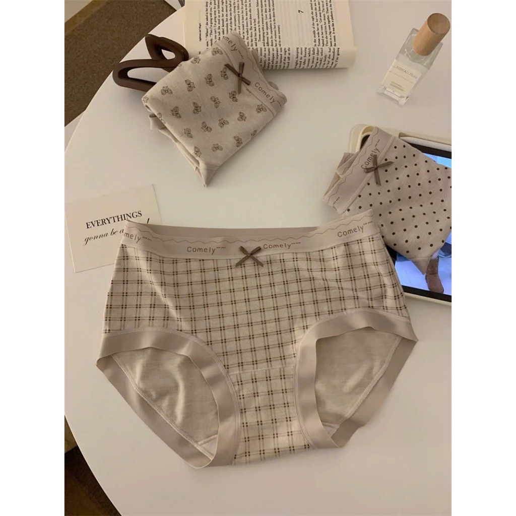 Quần lót nữ cotton kháng khuẩn cao cấp L54 mềm mịn tone nâu be họa tiết co giãn 4 chiều hot trend