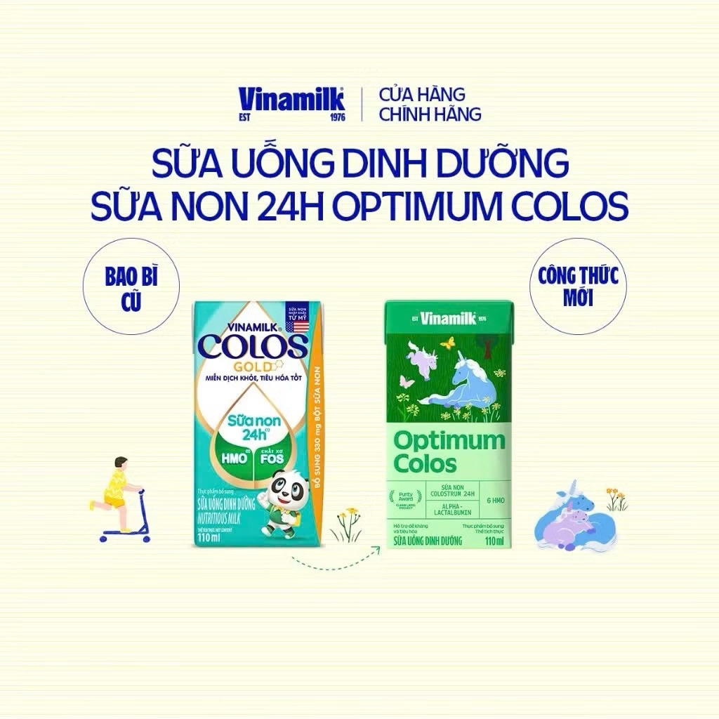 {Chính hãng} Sữa bột pha sẵn Optimum Colos Gold {mới} Vinamilk 110ml 1 thùng 48hộp