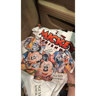 [ẢNH CHÍNH CHỦ ] Áo Phông Mickey Blue Disney Cotton 100% Thái Hình In Full 2 Mặt