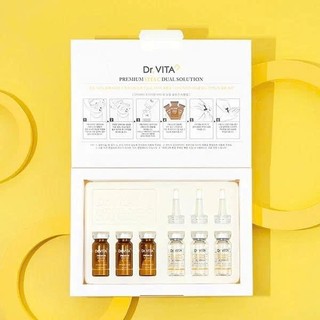 Set Tinh chất kép giảm nám Vitamin C cao cấp Dr.Vita – Dr.Vita Premium C Dual Solution Hàn Quốc