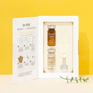 Set Tinh chất kép giảm nám Vitamin C cao cấp Dr.Vita – Dr.Vita Premium C Dual Solution Hàn Quốc