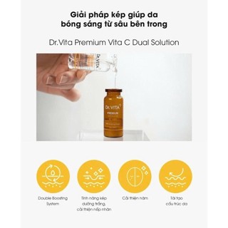 Set Tinh chất kép giảm nám Vitamin C cao cấp Dr.Vita – Dr.Vita Premium C Dual Solution Hàn Quốc