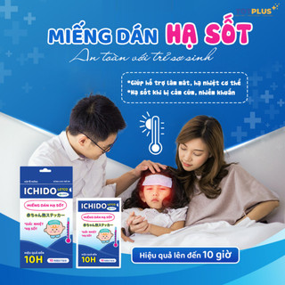 Miếng Dán Hạ Sốt Ichido - Letco - Hiệu Quả Đến 10H - Hộp 6 Miếng Dán