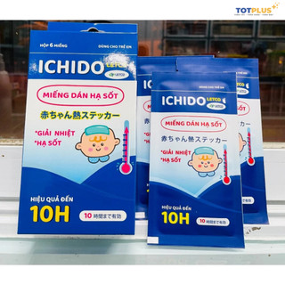 Miếng Dán Hạ Sốt Ichido - Letco - Hiệu Quả Đến 10H - Hộp 6 Miếng Dán
