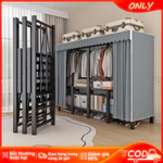 ONLY Tủ Quần Áo Không Cần Lắp Ráp Tủ Vải Đựng Quần Áo Có Thể Gập Lại Tủ Vải Đựng Quần Áo Khung Thép Chịu Lực Tủ Vải — ảnh 1