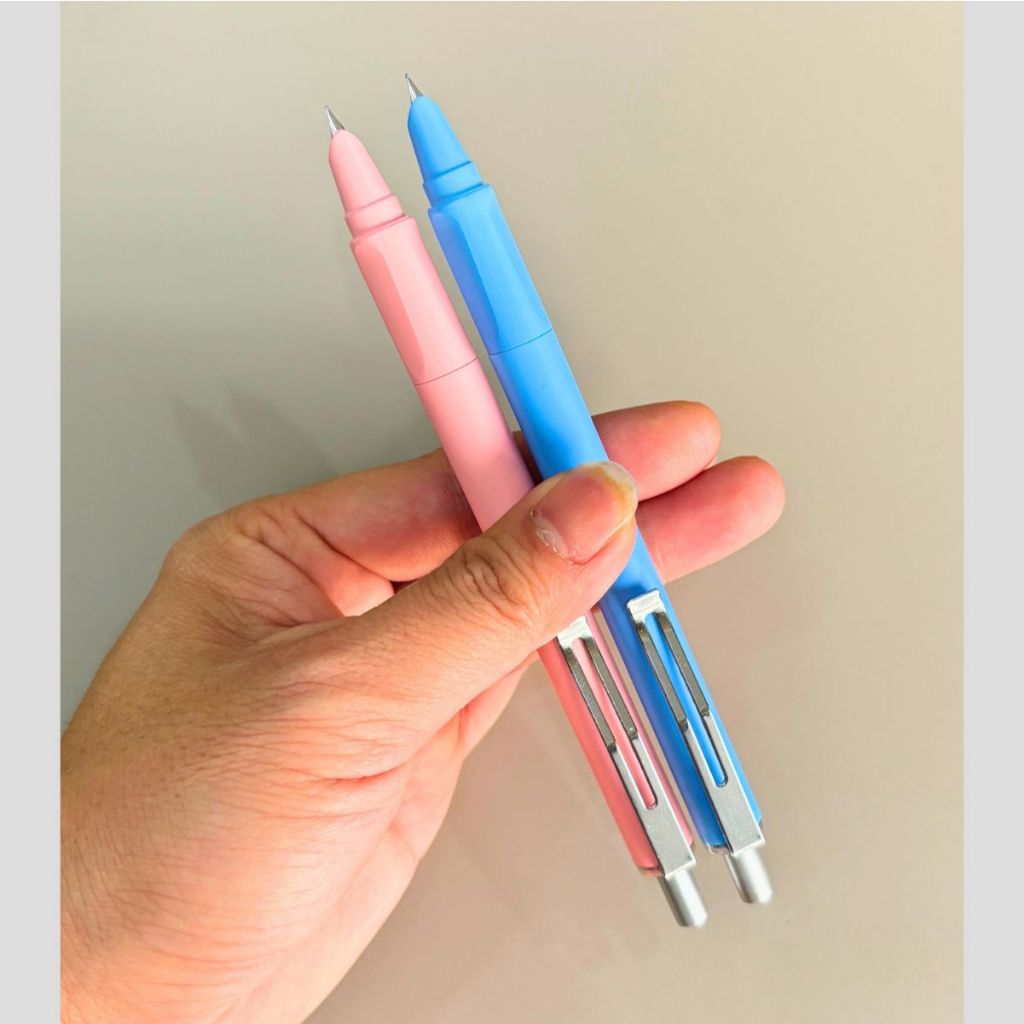 Bút Máy Bấm Kim Tinh  KT08 - 01 "Mới, Nét chữ 0.38mm, Viết Êm Trơn, Thân Nhẹ, Có Định Vị Tay Cầm, Dùng Được Mực Bơm Và Ố