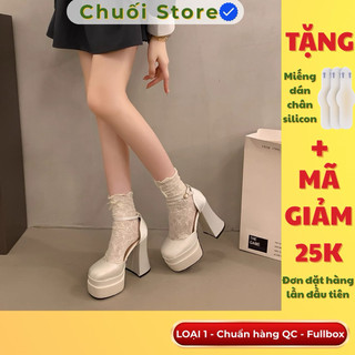 Giày cao gót nữ da PU tổng hợp dệt vải đế cao su sang chảnh thanh lịch tinh tế nữ tính