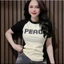 Áo Thun Ngắn Tay Basic Xinh Xắn In Peace From Đẹp Tôn Giáng Ôm Body Chất Cotton Xịn Mềm Mịn Siêu Co Dãn