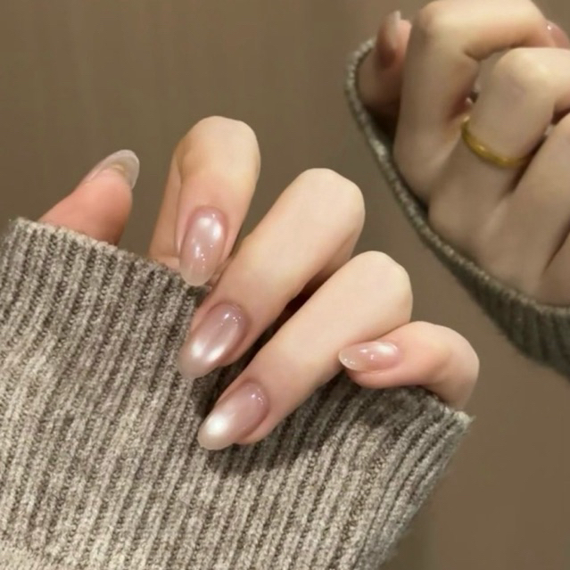 (ht) S60 - CÓ FORM NGẮN- NAIL BOX THIẾT KẾ MẮT MÈO TRƠN NÂU TRÀ NHẸ NHÀNG l
