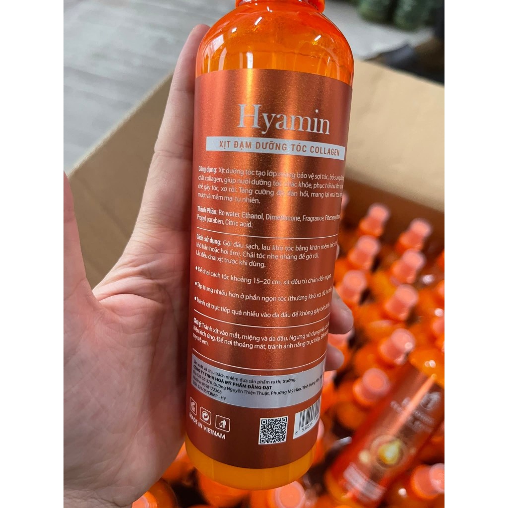 Xịt đạm dưỡng tóc Collagen Hyamin 300ml