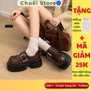 Giày oxford nữ da PU tổng hợp dệt vải đế cao su cao cấp đáng yêu thoải mái vừa vặn