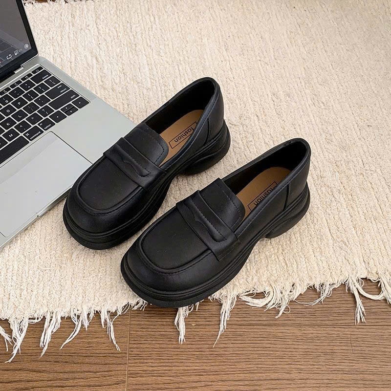 Giày Lười Mũi Tròn Trơn,Chống Thấm Nước,Thời Trang Basic