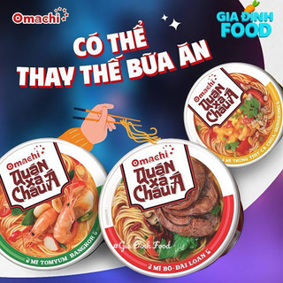 MÌ hộp Omachi quán xá châu Á hương vị Tomyum Bangkok, Hộp đồ ăn Omachi quán xá châu Á- (96g/hộp)