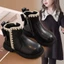 Bốt Bé Gái Cổ Ngắn Đính Nơ Sang Chảnh - Giày Bốt Trẻ Em Da Mềm Viền Ren Phong Cách Hàn Quốc TH Kids
