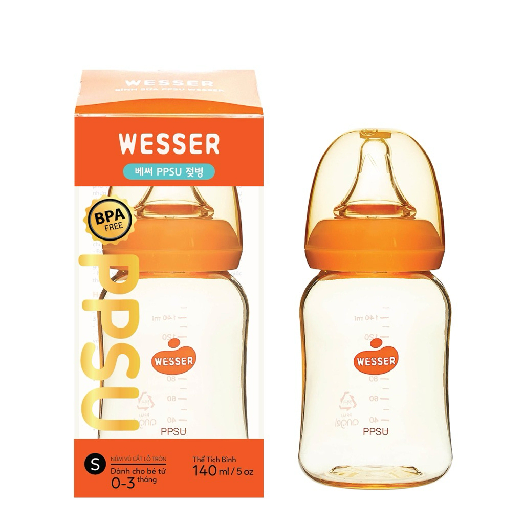 Bình sữa Wesser PPSU cổ hẹp
