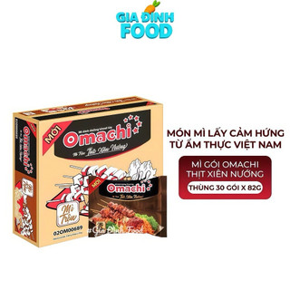 [THÙNG 30 gói] Mì trộn Omachi Spaghetti/ Thịt xiên nướng/ Xốt tôm phô mai trứng muối - Gói 82gr