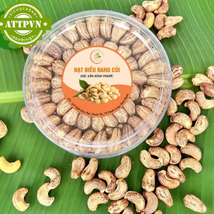 500Grm Hạt Điều Rang Muối Bình Phước Xếp Hoa Loai 1 - Béo. thơm, ngon Date mới