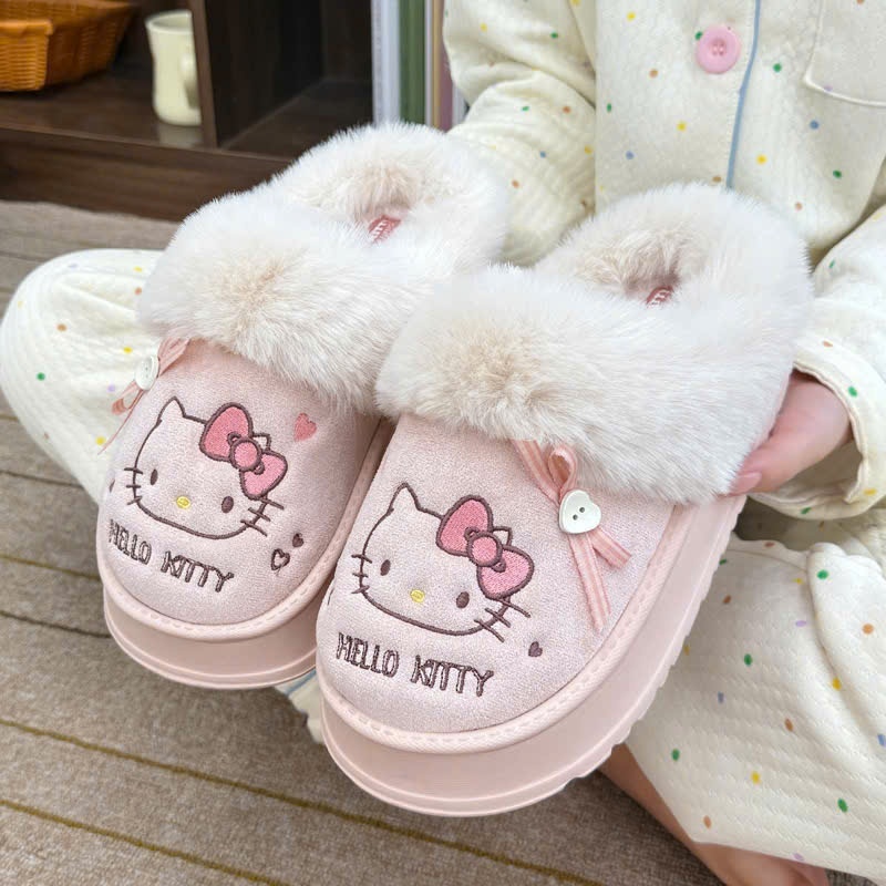 Dép Sục Bông Thêu Chữ Hellokitty Mèo Dễ Thương,Hàng qccc