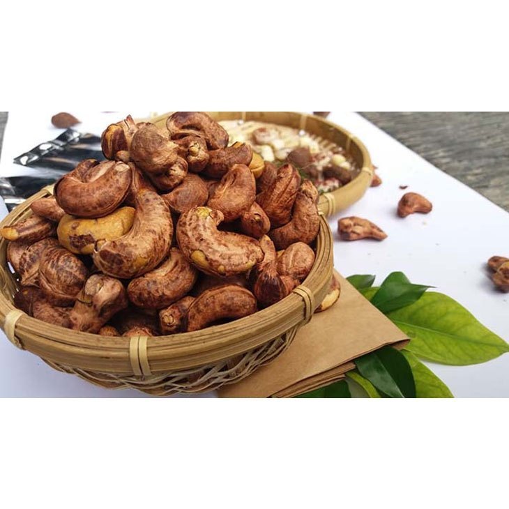 500Grm Hạt Điều Rang Muối Bình Phước Xếp Hoa Loại A Cồ - Date Mới Bao Ngon Béo Giòn