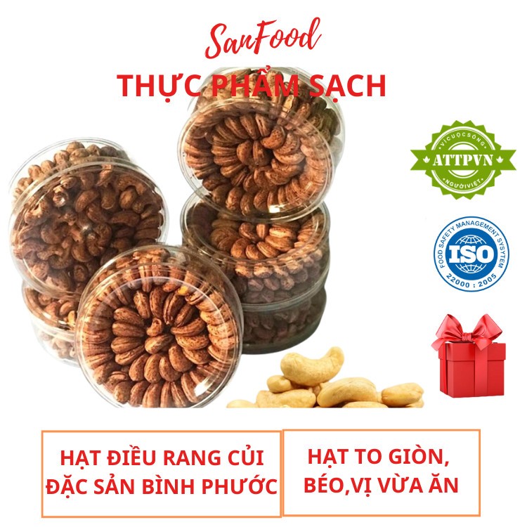 500Grm Hạt Điều Rang Muối Bình Phước Xếp Hoa Loại A Cồ - Date Mới Bao Ngon Béo Giòn