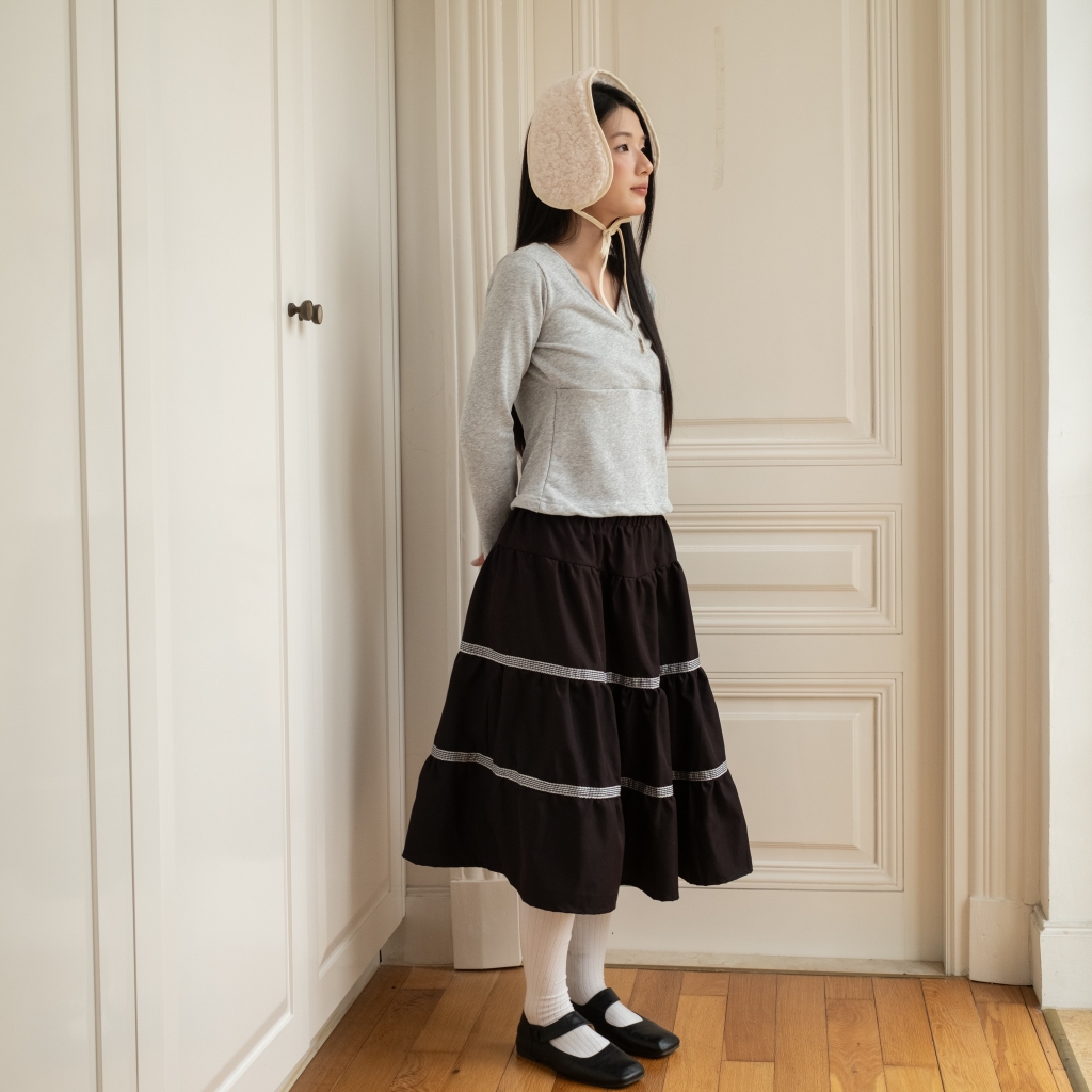 Áo nỉ nữ cổ V SONNA HI - cotton nỉ da cá lót bông 100% cao cấp - BALLET V TOP