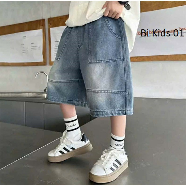 ( 15 - 62 kg ) QUẦN SHORT JEANS PHOM NGỐ LỬNG BÉ TRAI PHONG CÁCH NĂNG ĐỘNG CÁ TÍNH