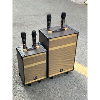 CHÍNH HÃNG | Loa xách tay Kp-p12 Kèm 2 Mic Không Dây - 1 Bass 20cm, Karaoke Nghe Nhạc Cực Hay.
