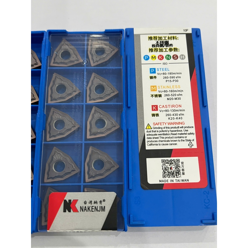 Chip W08 biên cong Đài Loan tiện thép inox rất ngọt