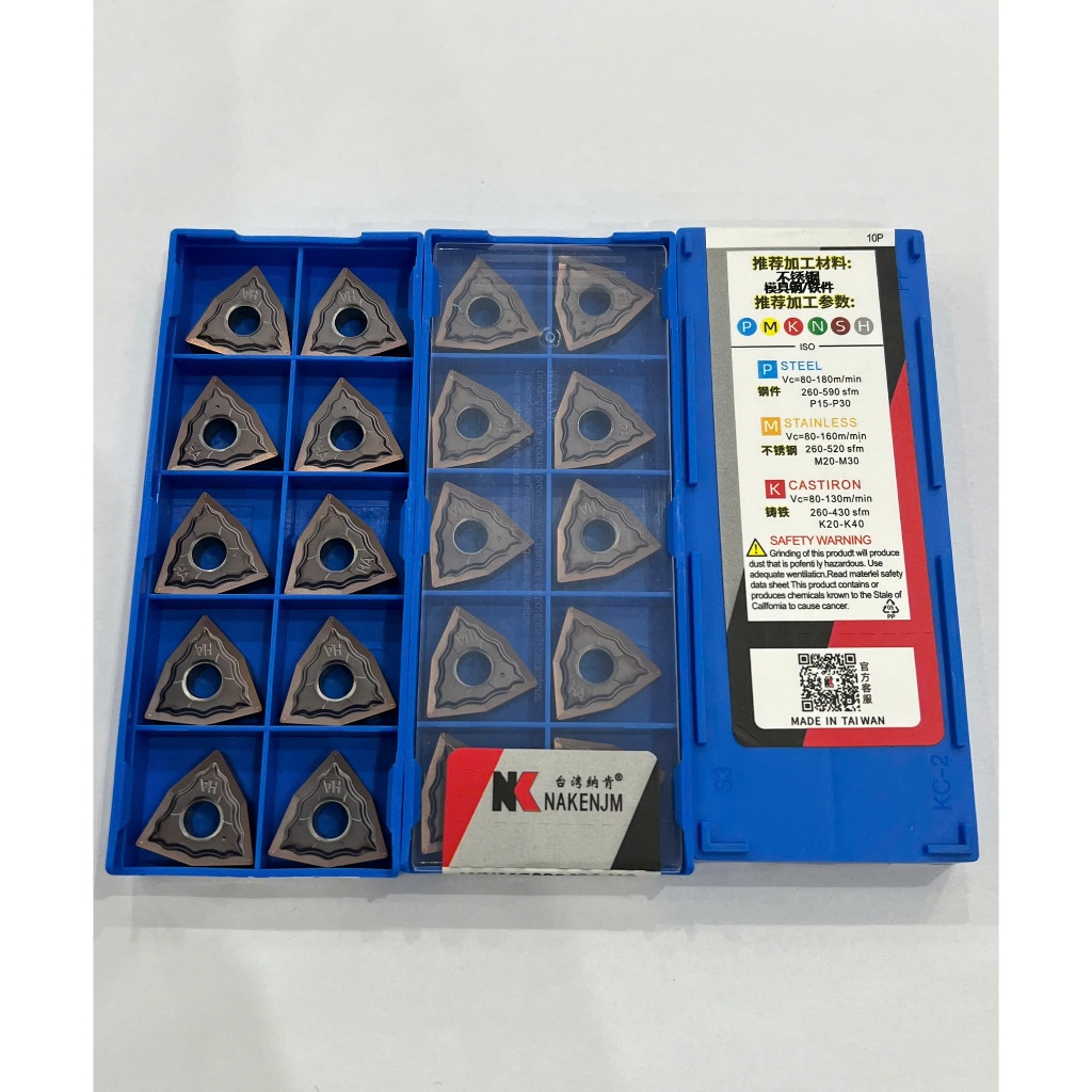 Chip W08 biên cong Đài Loan tiện thép inox rất ngọt