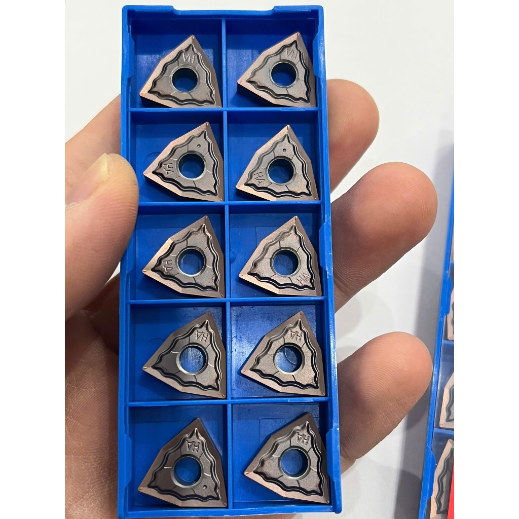 Chip W08 biên cong Đài Loan tiện thép inox rất ngọt