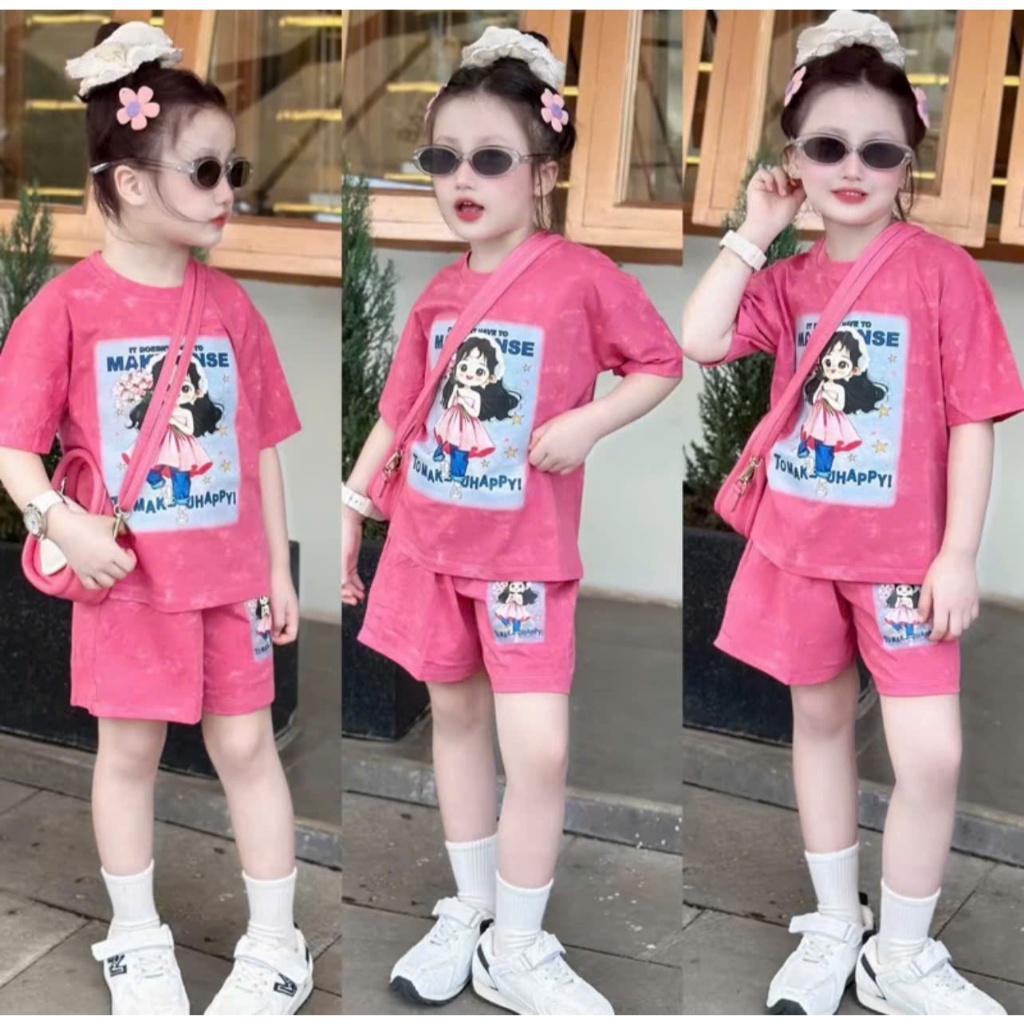 [ DEAL MỞ BÁN ] SÉT BỘ LOANG IN HÌNH CÔ GÁI CHẤT LIỆU COTTON MỀM MỊN THOÁNG MÁT sz 10-37kg