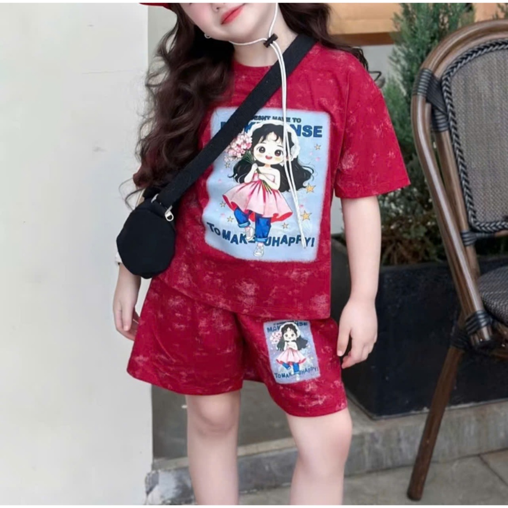 [ DEAL MỞ BÁN ] SÉT BỘ LOANG IN HÌNH CÔ GÁI CHẤT LIỆU COTTON MỀM MỊN THOÁNG MÁT sz 10-37kg