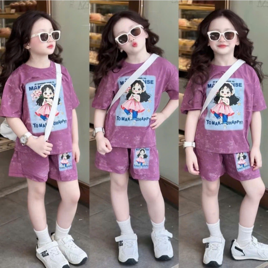 [ DEAL MỞ BÁN ] SÉT BỘ LOANG IN HÌNH CÔ GÁI CHẤT LIỆU COTTON MỀM MỊN THOÁNG MÁT sz 10-37kg