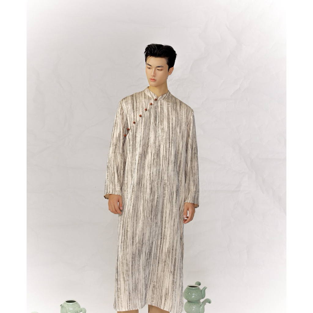 Áo dài nam Lụa Châu Giang – Ngà Sương, thiết kế truyền thống