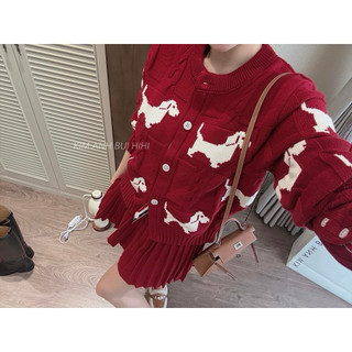 Áo Len Cardigan Thomb Dài Tay Cài Cúc QCCC Cao Cấp