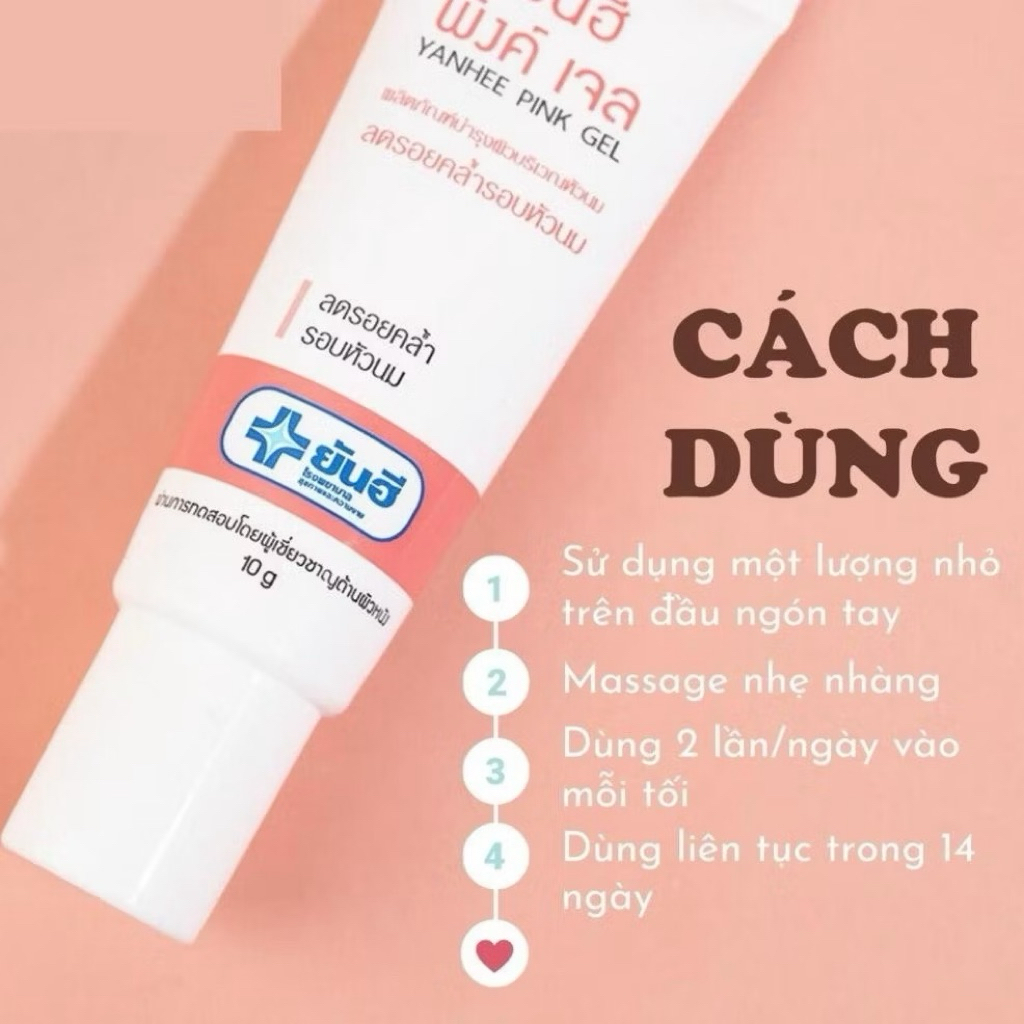 [CHUẨN THÁI] Kem Làm Hồng Nhũ Hoa Yanhee Pink Nipple Gel Nuôi Dưỡng Da Và Giảm Thâm Thái Lan 10g