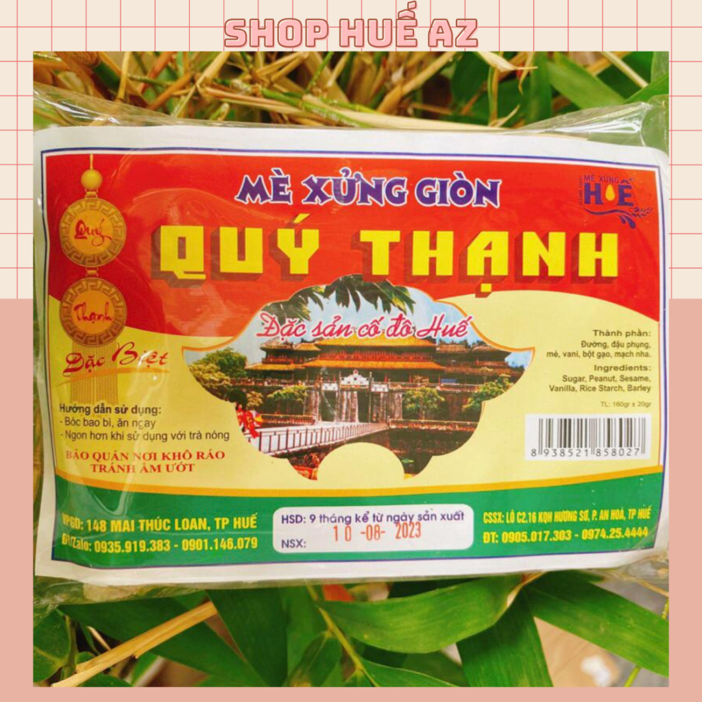 Mè Xửng Giòn Quý Thạnh 160g - Đặc Sản Huế