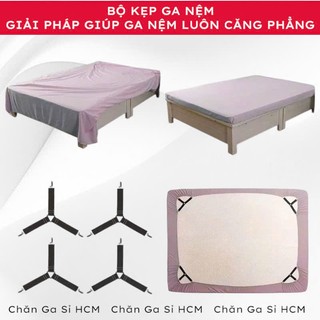 🛑SIÊU RẺ🛑Bộ 4 Cái Kẹp Ga Nệm Giúp Ga Luôn Căng Phẳng, Sang Đẹp, Không Đùng Nhăn _ Chăn Ga Sỉ HCM
