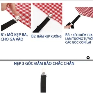 🛑SIÊU RẺ🛑Bộ 4 Cái Kẹp Ga Nệm Giúp Ga Luôn Căng Phẳng, Sang Đẹp, Không Đùng Nhăn _ Chăn Ga Sỉ HCM