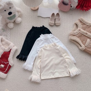 Quần áo trẻ em, Áo nỉ giữ nhiệt bé gái tay phối cánh hoa 9-26kg A567 Tiểu Yến KID