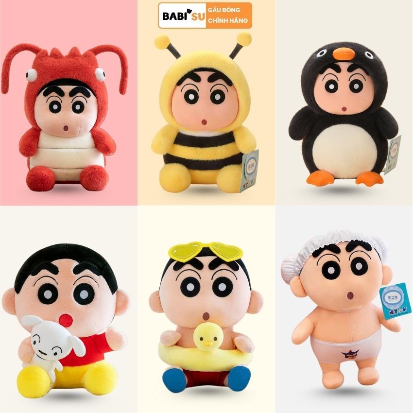 Gấu Bông Shin Chan Cosplay Con Vật Dễ Thương,Thú Nhồi Bông Shin Cậu Bé Bút Chì Quà Tặng Vui Vẻ Cho Bé,Bạn Trai